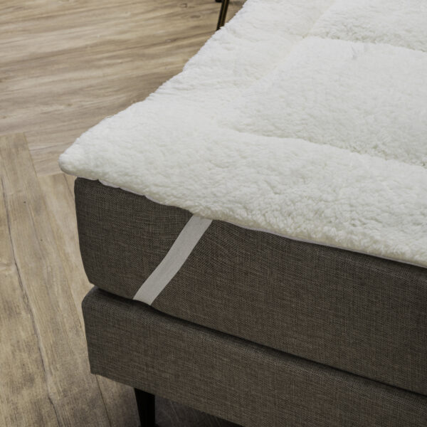 Teddy Sherpa Oplegmatras 140 x 200 - Afbeelding 3