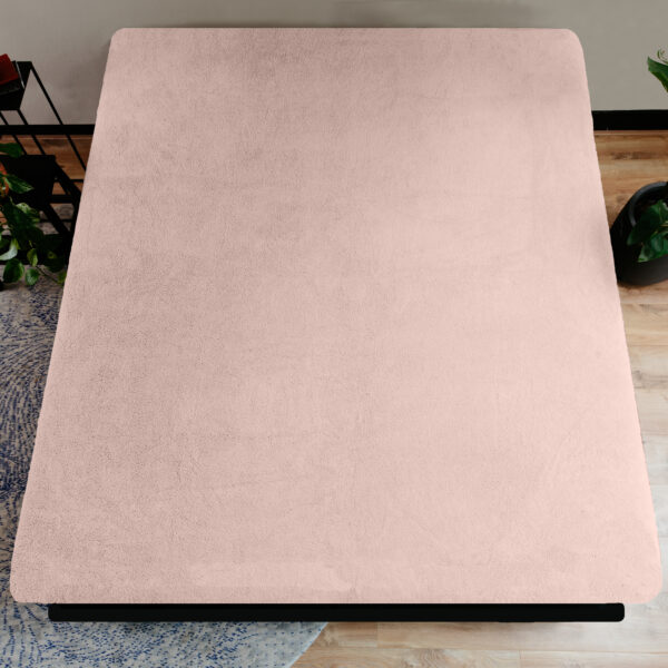 Teddy hoeslaken Roze 180 x 200 - Afbeelding 3