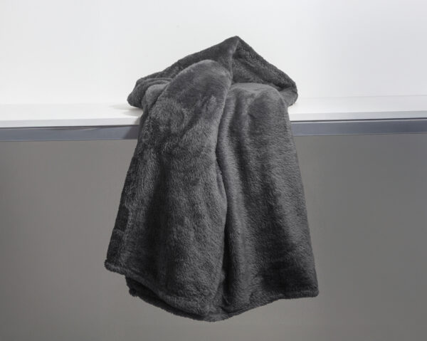 Teddy plaid Antraciet 150 x 200 - Afbeelding 2