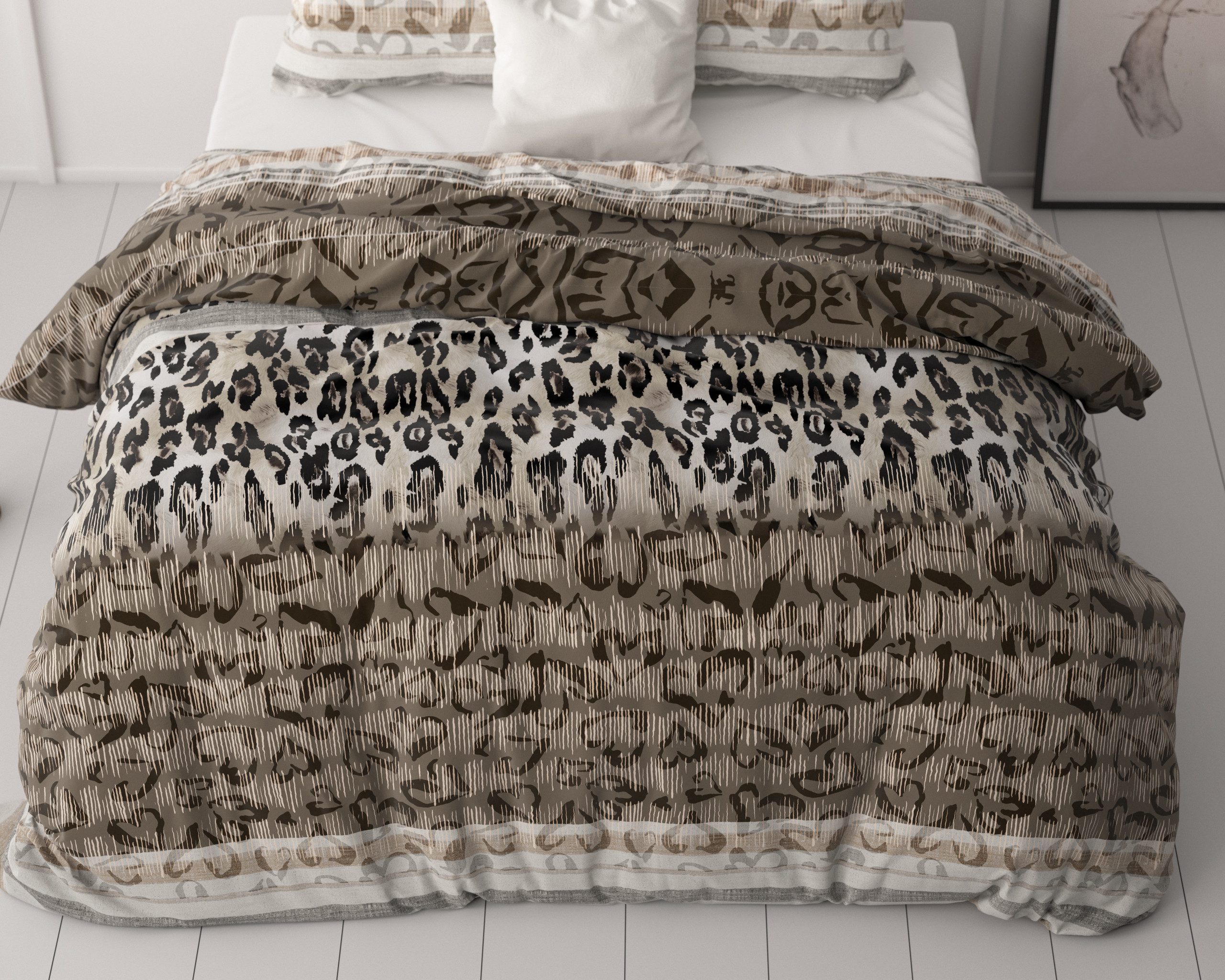 Tiger leopard Taupe 200 x 220 - Afbeelding 4