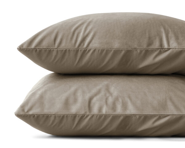 Velvet 2 in 1 kussenslopen Taupe 60 x 70 - Afbeelding 3