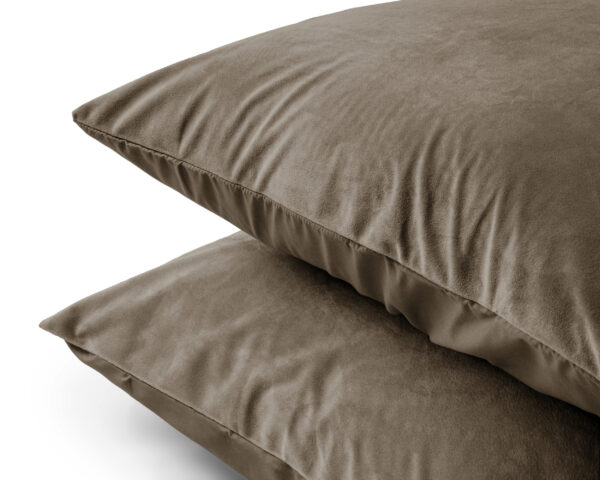 Velvet 2 in 1 kussenslopen Taupe 60 x 70 - Afbeelding 4