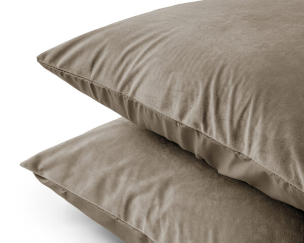 Velvet 2 in 1 kussenslopen Taupe 60 x 70 - Afbeelding 5