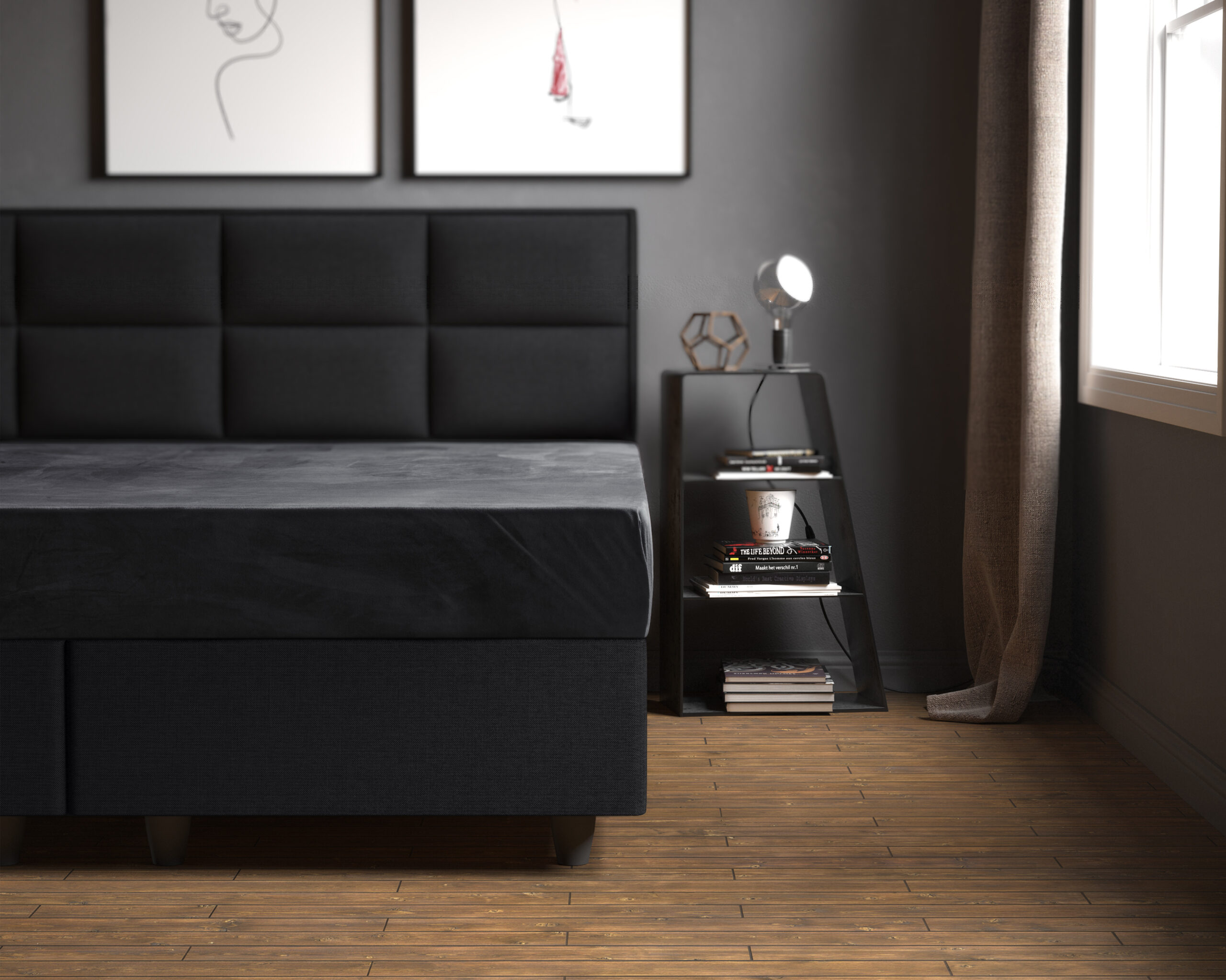 Velvet Hoeslaken Antraciet 140 x 200 - Afbeelding 2