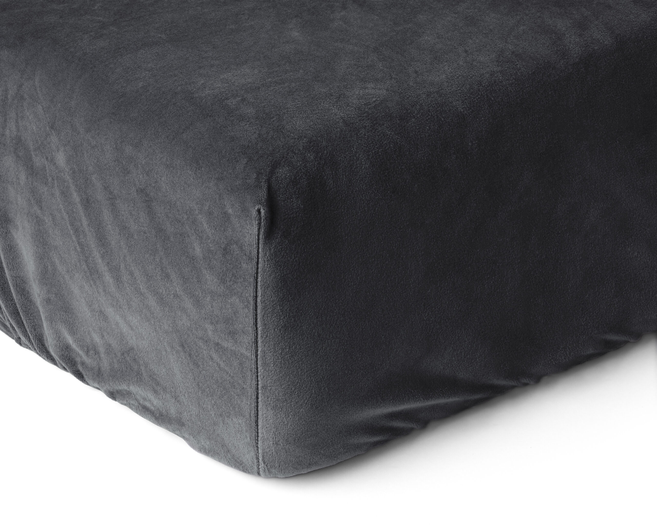 Velvet Hoeslaken Antraciet 140 x 200 - Afbeelding 4