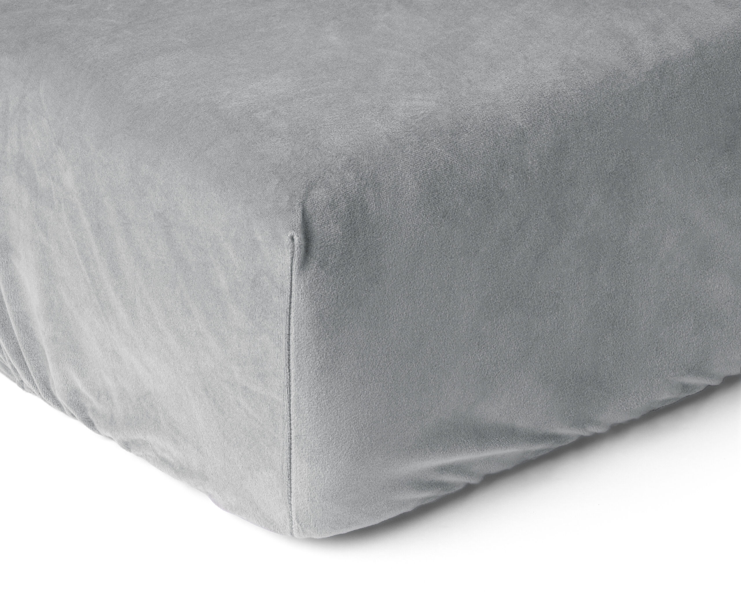 Velvet Hoeslaken Grijs 160 x 200 - Afbeelding 4