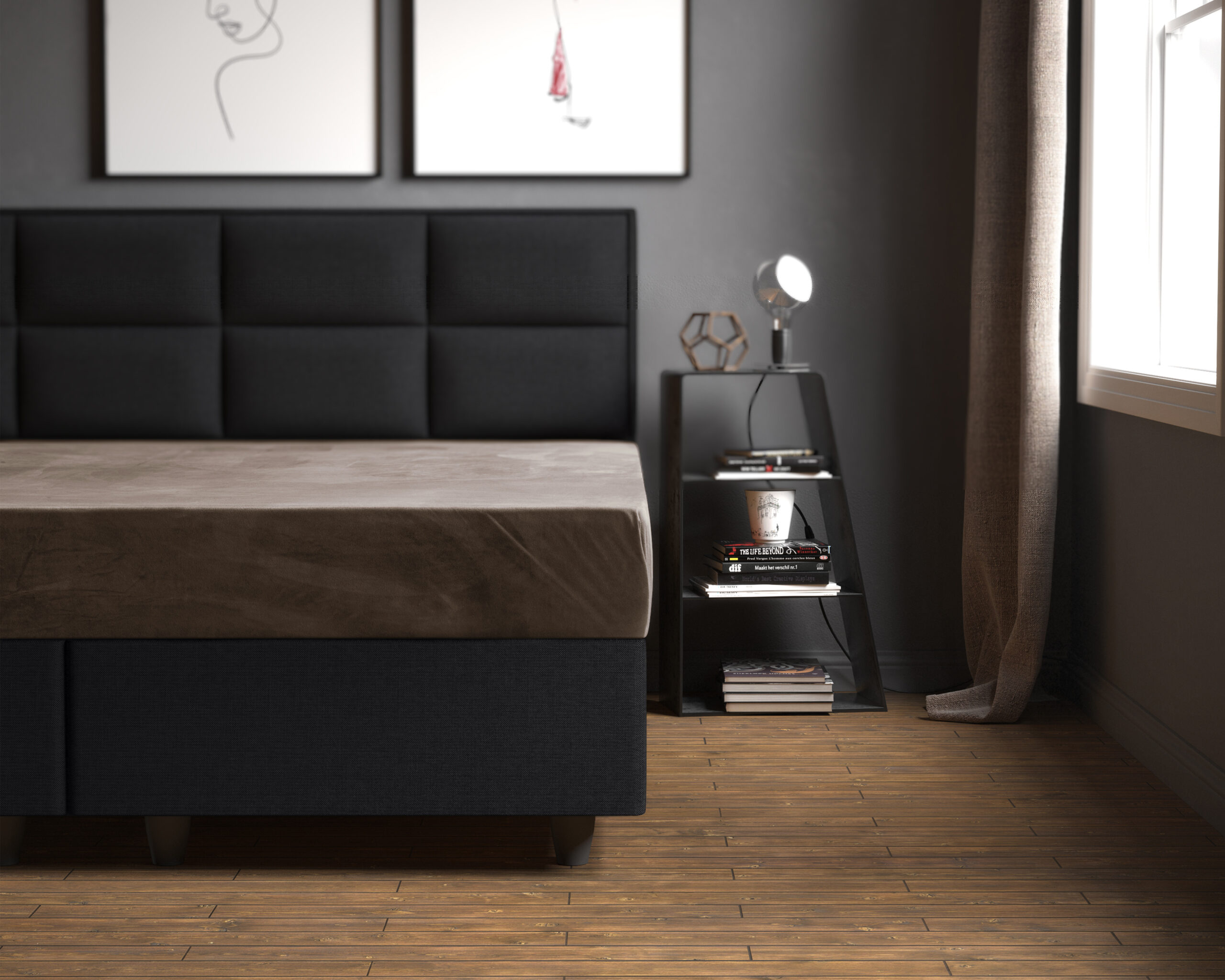 Velvet Hoeslaken Taupe 180 x 200 - Afbeelding 2