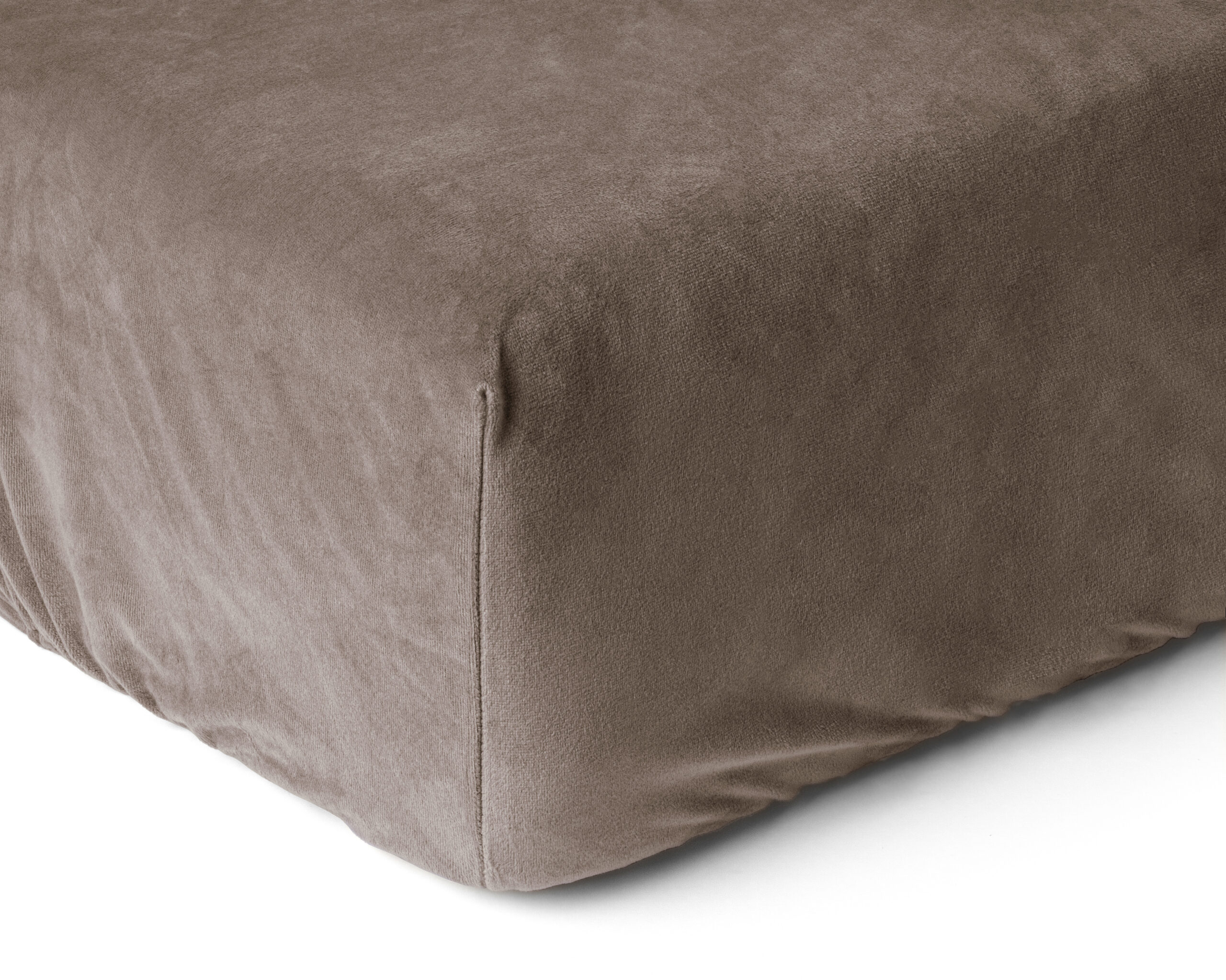 Velvet Hoeslaken Taupe 180 x 200 - Afbeelding 4