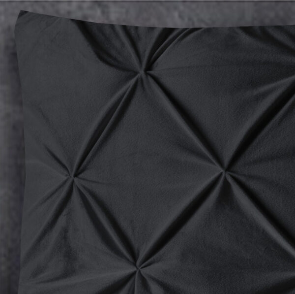 Velvet Pintuck 2pack kussenslopen Zwart 60 x 70 - Afbeelding 3