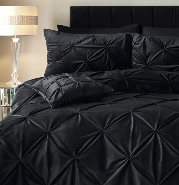 Velvet Pintuck Zwart 240 x 200/220 - Afbeelding 3