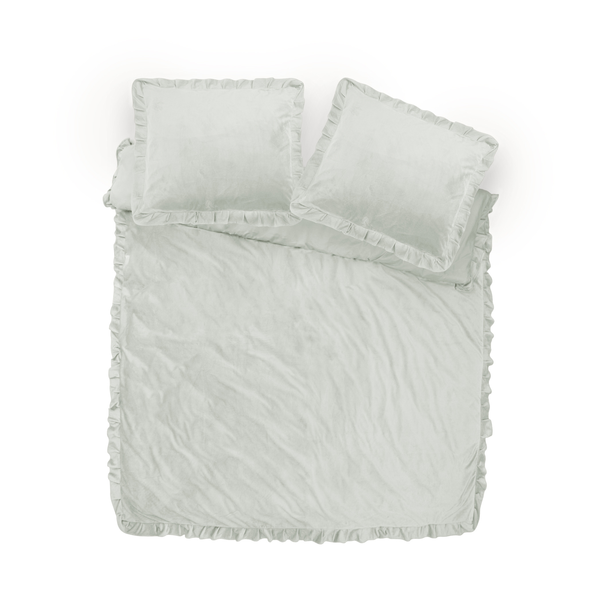 Velvet Ruffles Cappuccino Wit 200 x 220