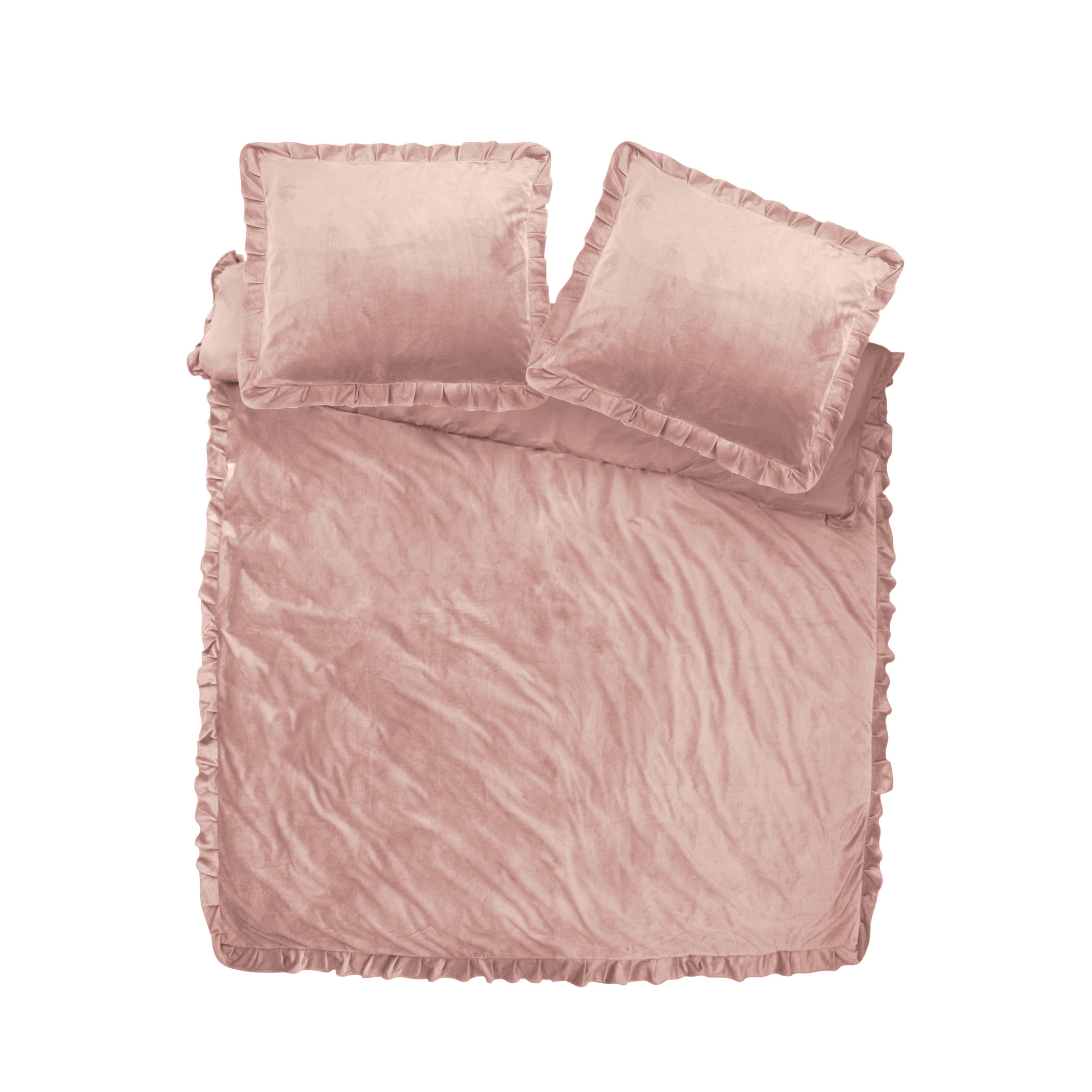 Velvet Ruffles Oud Roze 200 x 220