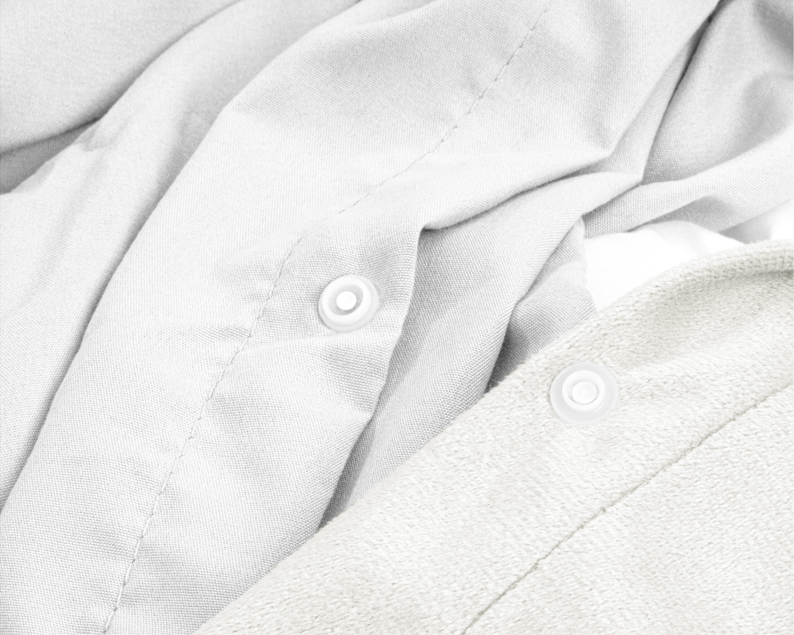 Velvet Uni Dekbedovertrek Wit 140 x 220 - Afbeelding 5