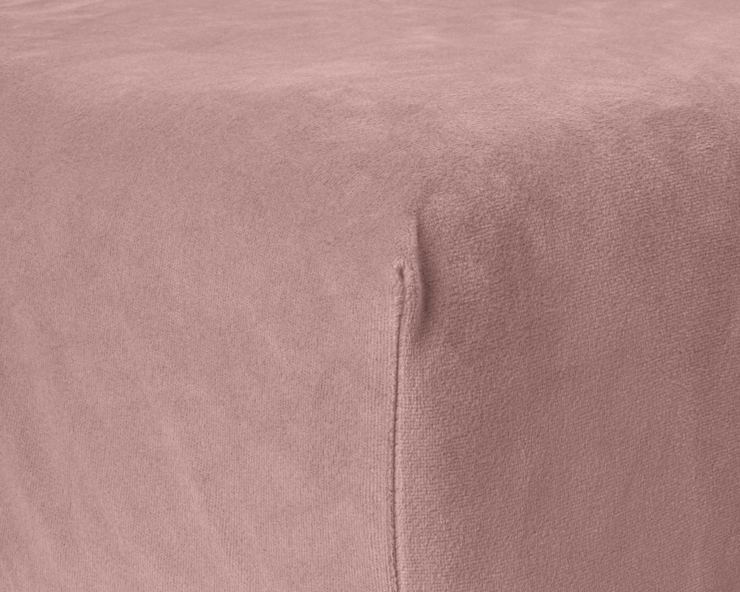 Velvet hoeslaken Oud Roze 140 x 200 - Afbeelding 5