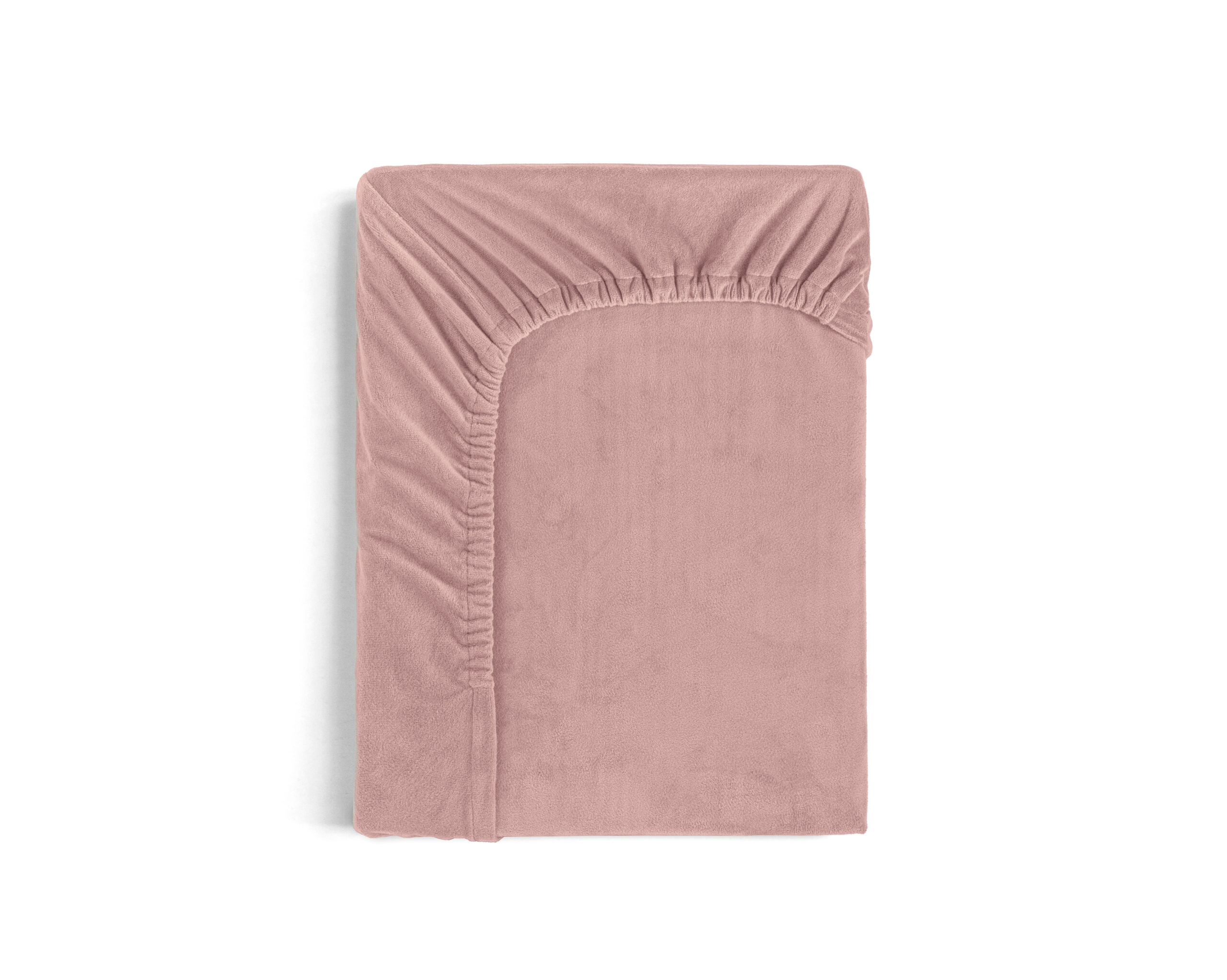 Velvet hoeslaken Oud Roze 90 x 200 - Afbeelding 2