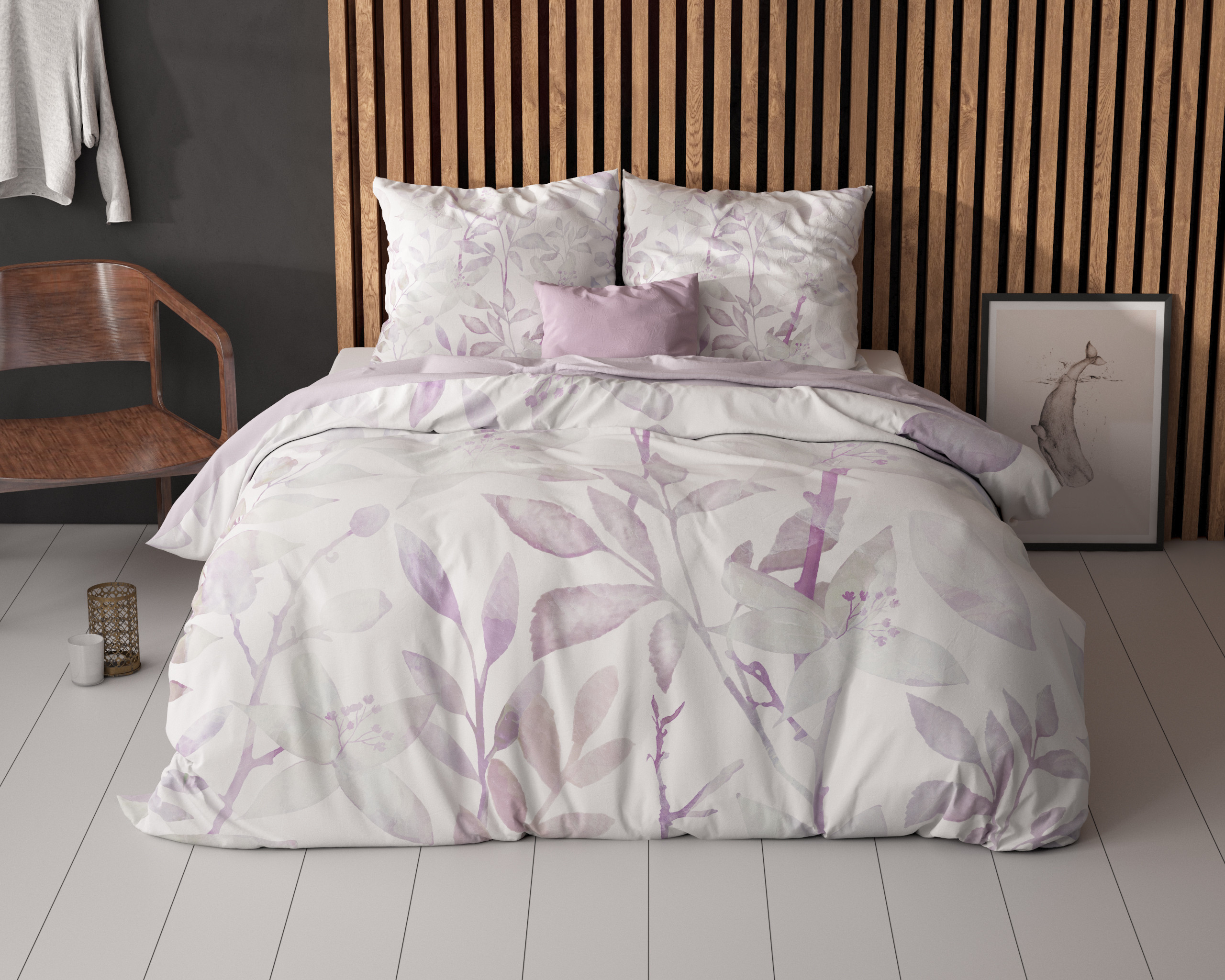 Water leaves Wit 140 x 200/220 - Afbeelding 2