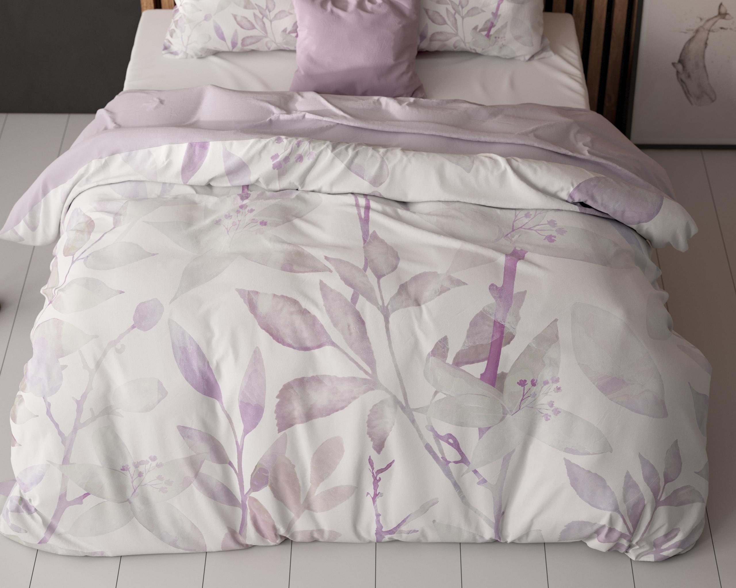 Water leaves Wit 140 x 200/220 - Afbeelding 5