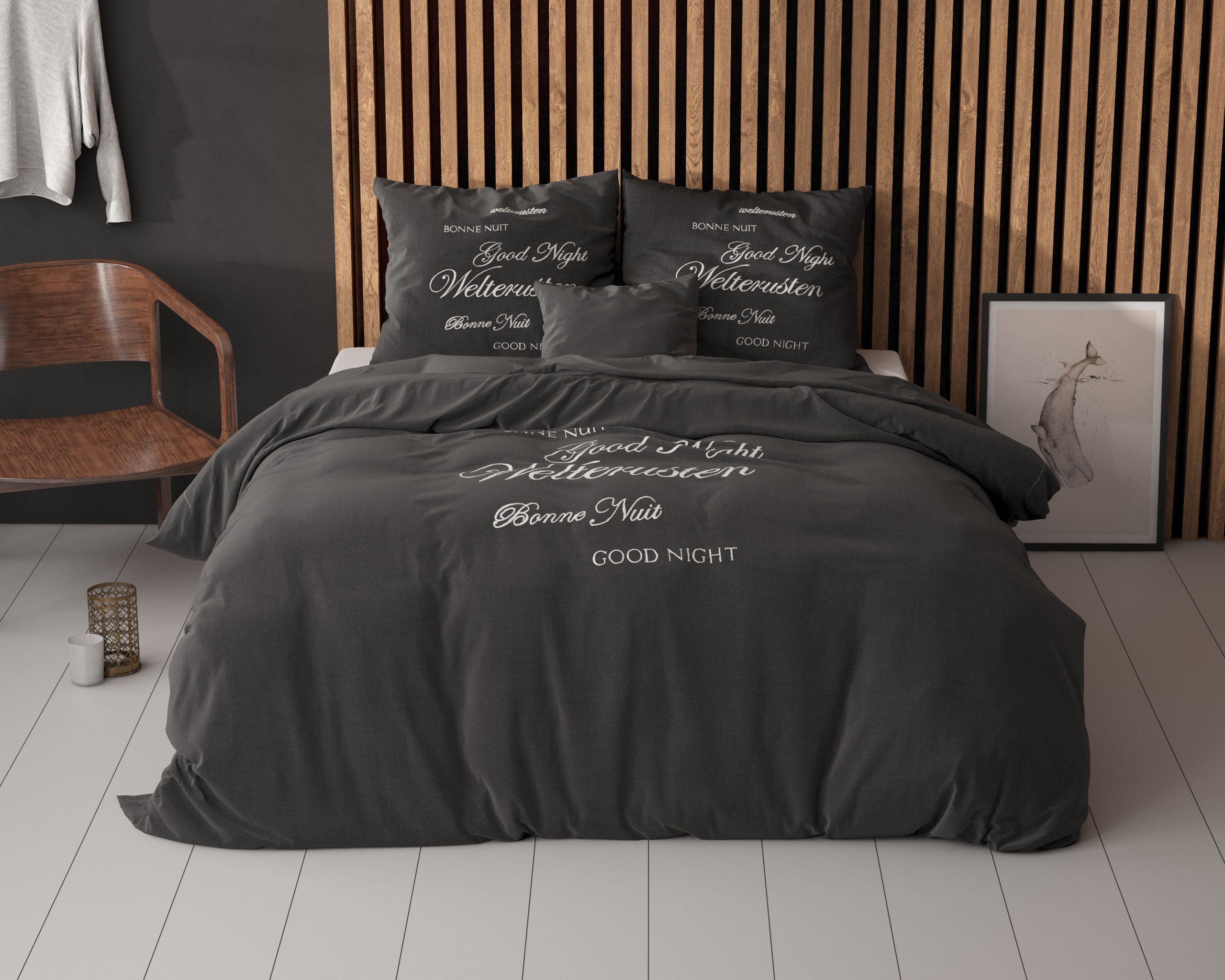 Welterusten Zwart 200 x 200/220 - Afbeelding 2