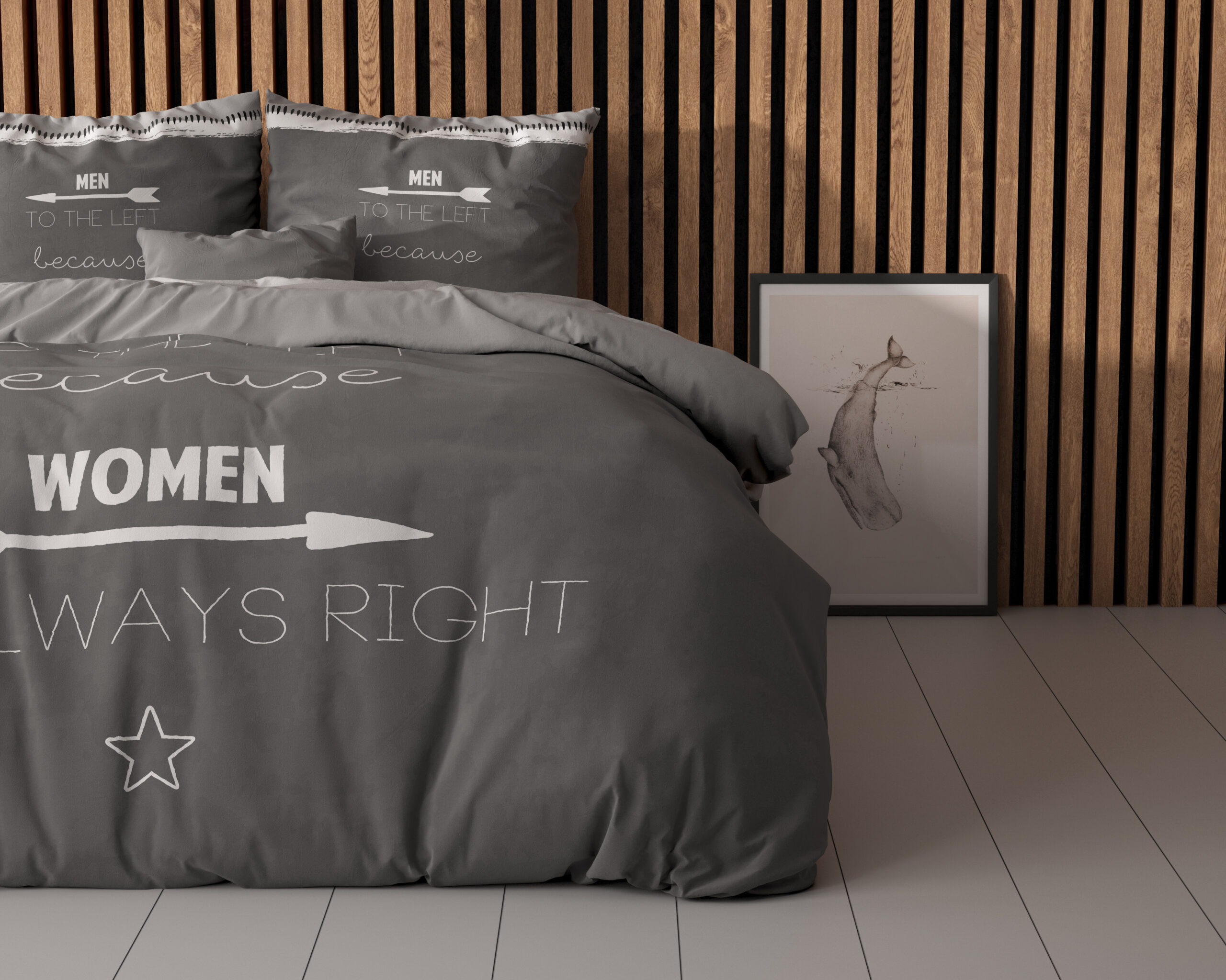 Women Always Right Antraciet 200 x 200/220 - Afbeelding 2