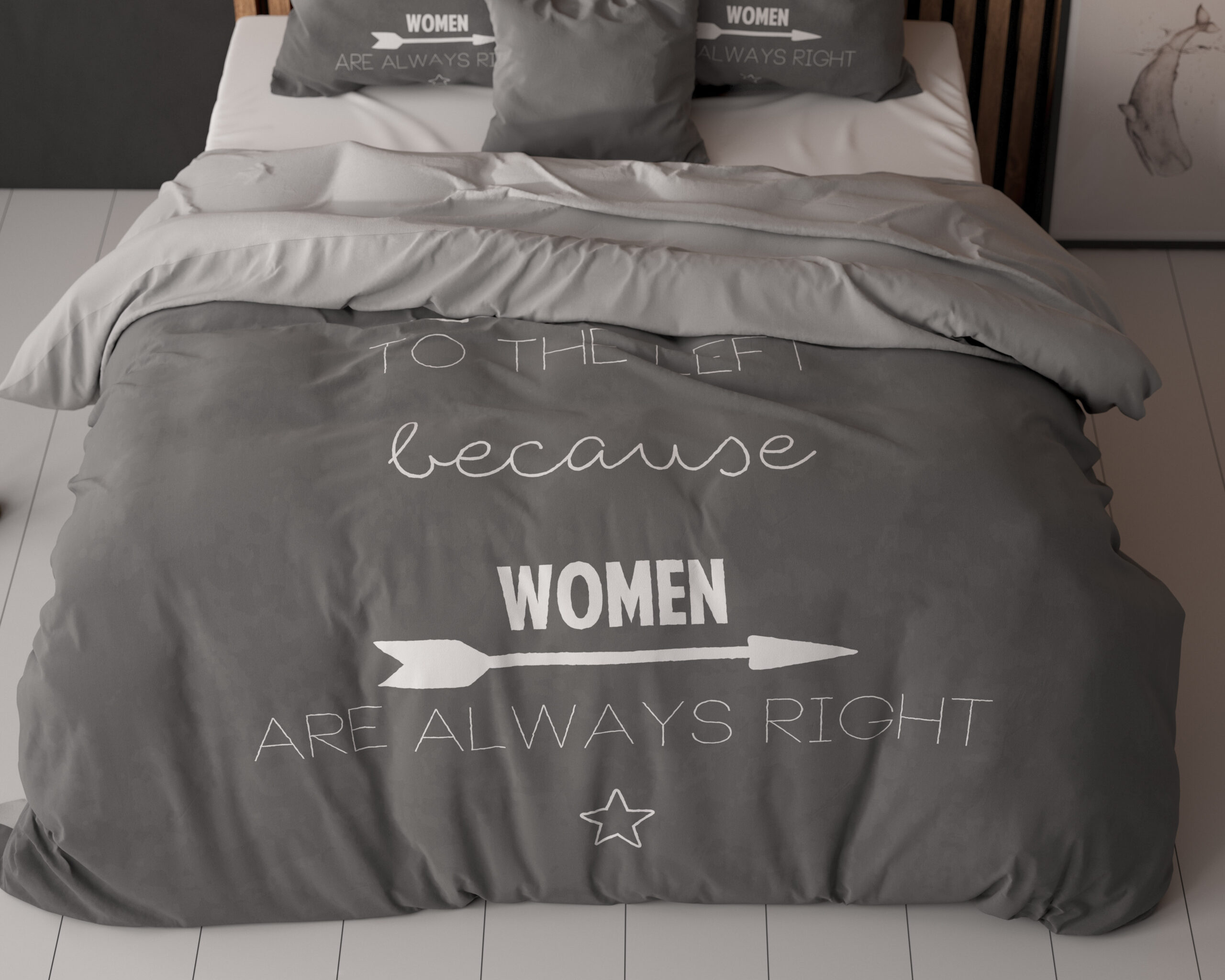 Women Always Right Antraciet 240 x 200/220 - Afbeelding 4