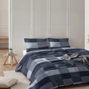 All-in one Lazy dekbed Anne Blauw 140 x 200 Met Kussensloop