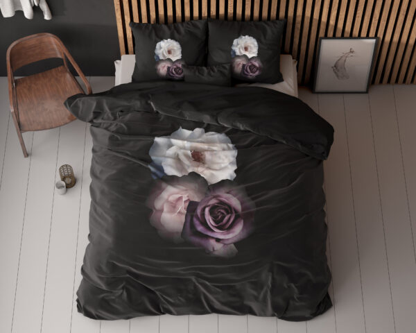 Deep Flowers Zwart 240 x 200/220 - Afbeelding 2