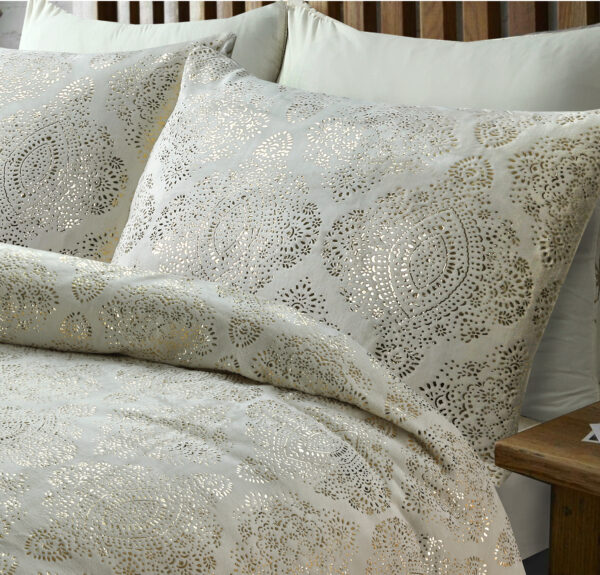 Glamour Flanel Art Foil Creme 200 x 200/220 - Afbeelding 3
