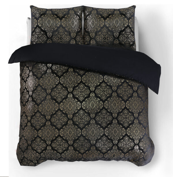 Glamour Flanel Art Foil Zwart 140 x 200/220 - Afbeelding 2