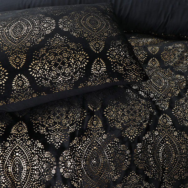 Glamour Flanel Art Foil Zwart 140 x 200/220 - Afbeelding 5