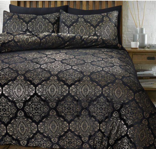 Glamour Flanel Art Foil Zwart 200 x 200/220