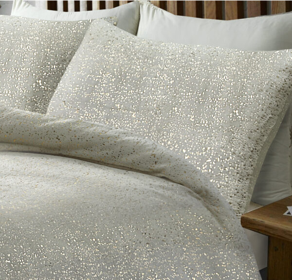 Glamour Flanel Sprankle Foil Creme 140 x 200/220 - Afbeelding 3