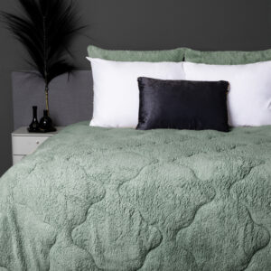 Lazy All-in one Lazy Dekbed Teddy Donker groen 240 x 200