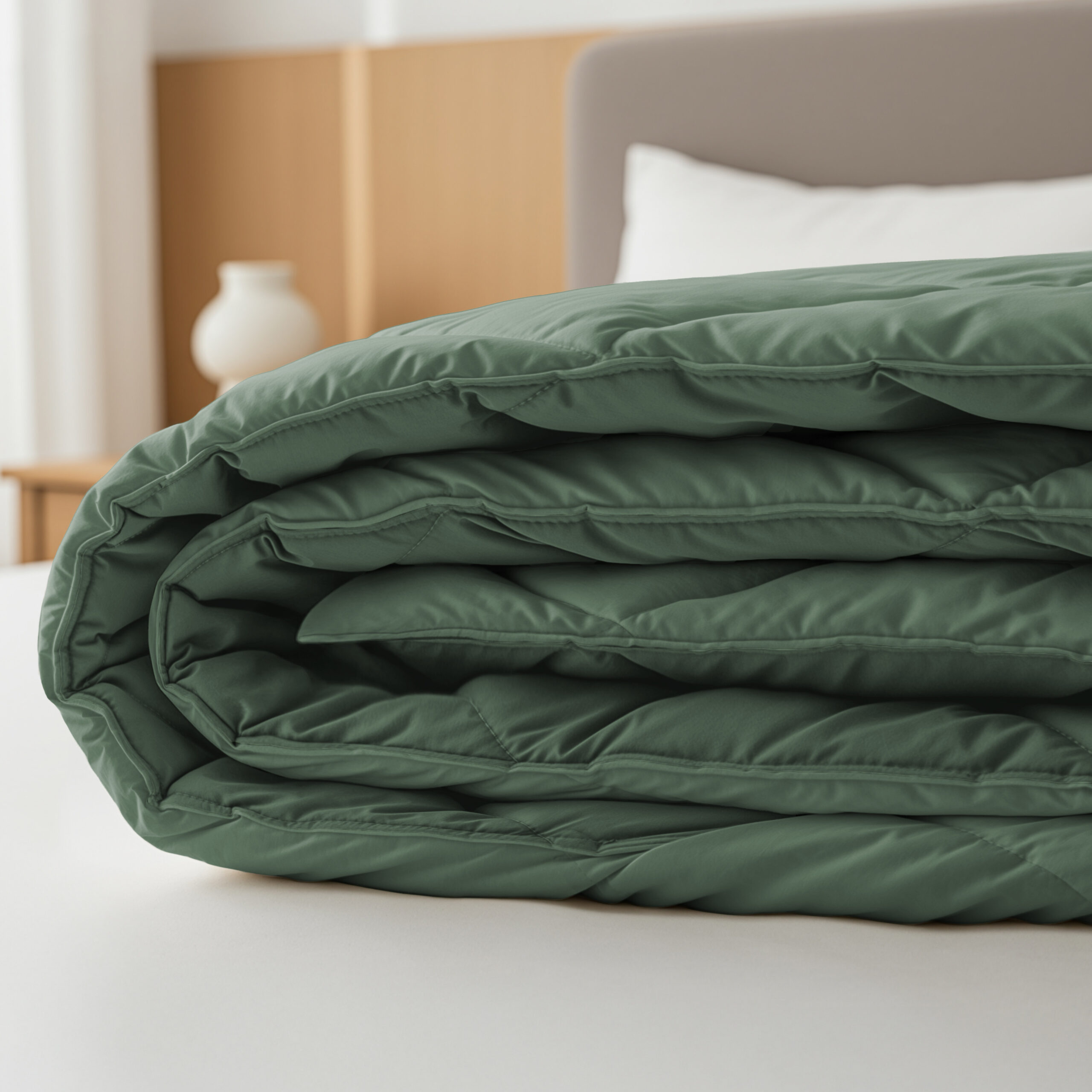 Lazy Dekbed Diamond Groen 240 x 200 Met Kussenslopen - Afbeelding 5