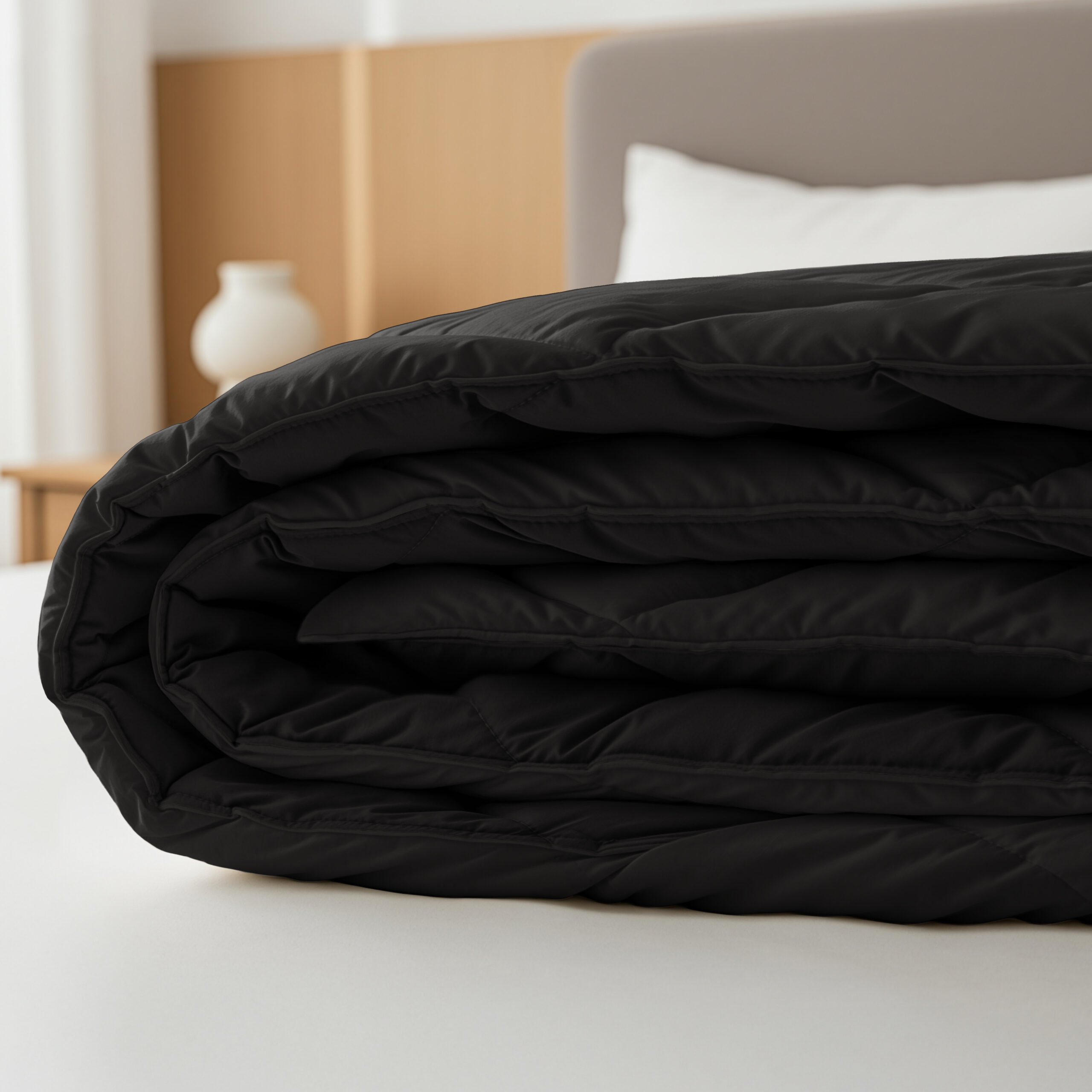 Lazy Dekbed Diamond Zwart 200 x 200 Met Kussenslopen - Afbeelding 5