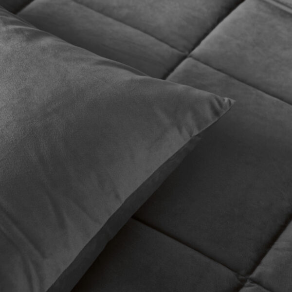 Lazy Velvet Dekbed Antraciet 240 x 200 - Afbeelding 4