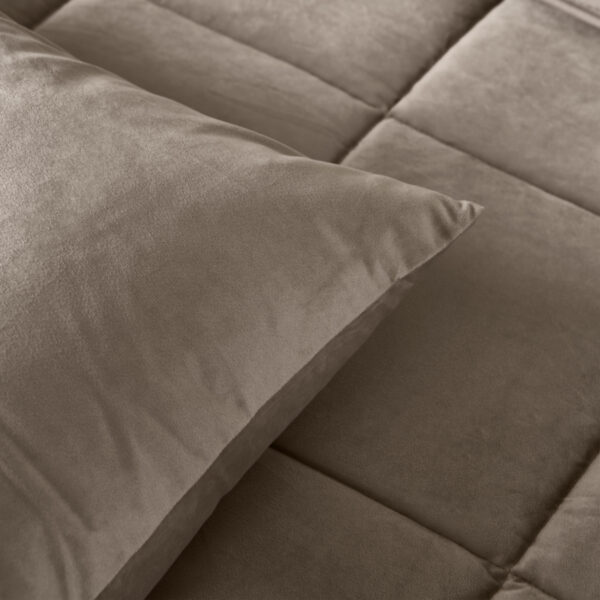 Lazy Velvet Dekbed Taupe/Grijs 140 x 200 - Afbeelding 4