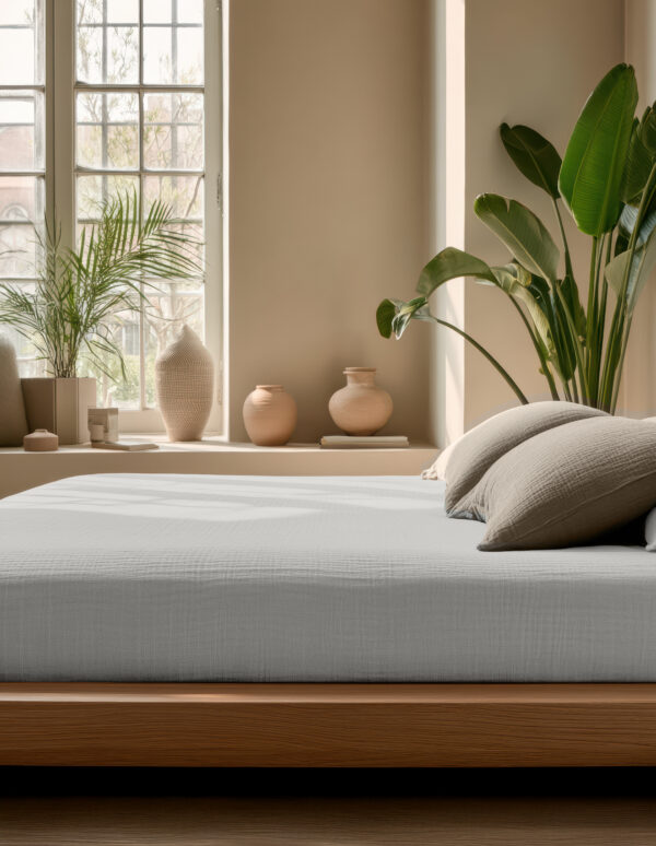 Mousseline Créme 140 x 200 + 30 - Afbeelding 3