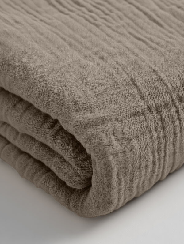 Mousseline Taupe 140 x 200 + 30 - Afbeelding 4
