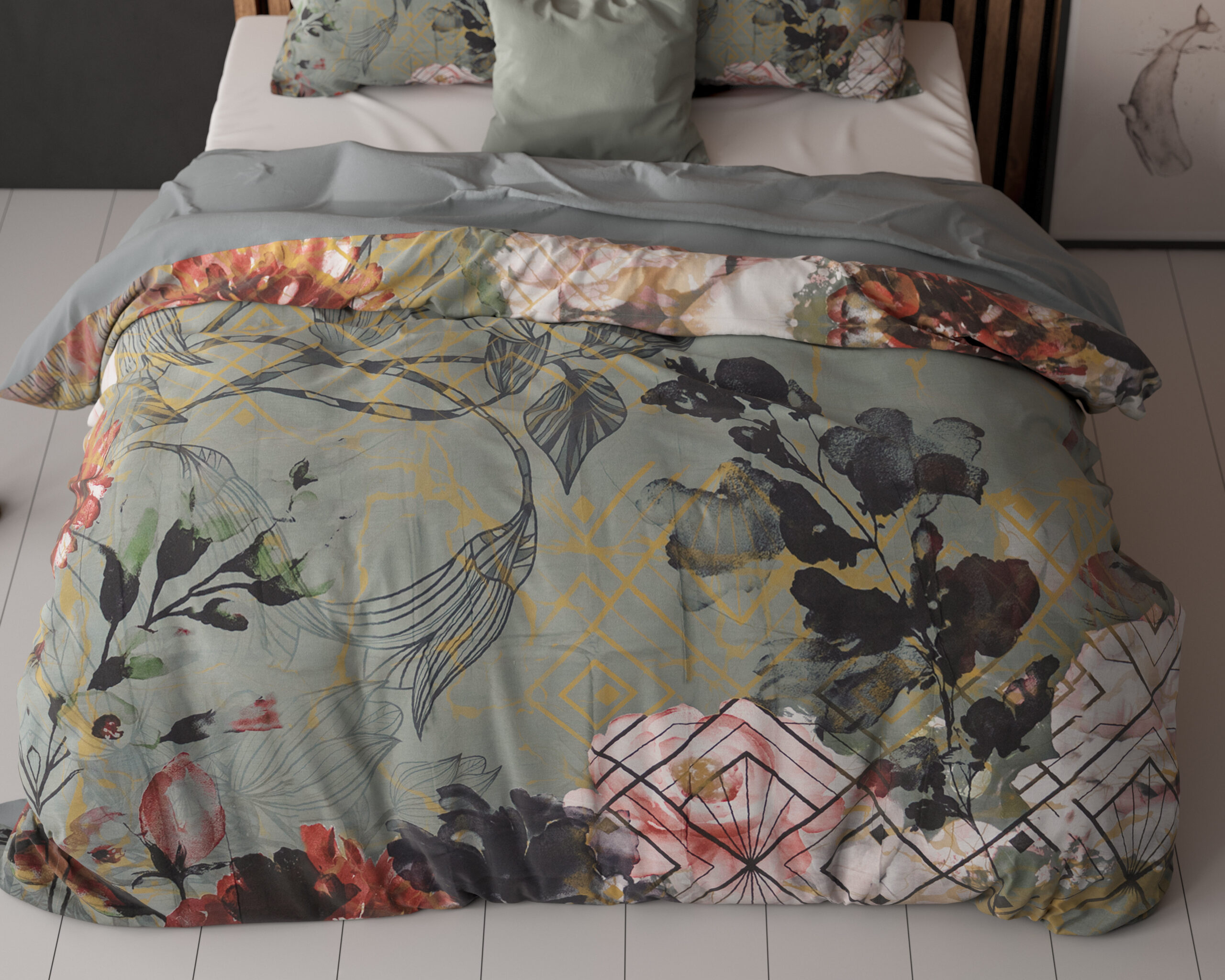 Triangle Nature Groen 140 x 200/220 - Afbeelding 5