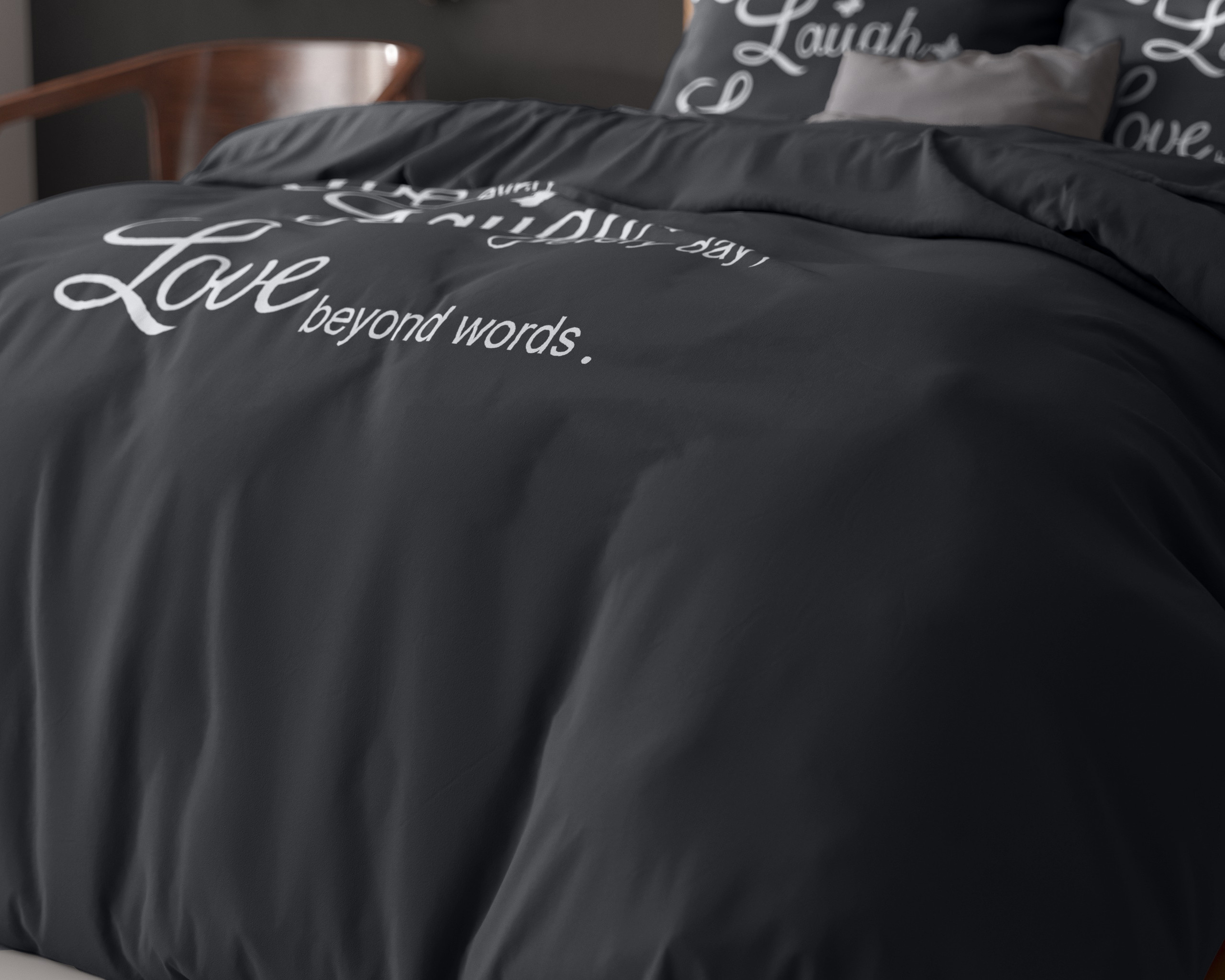 Live,, laugh and love Antraciet 140 x 200/220 - Afbeelding 4