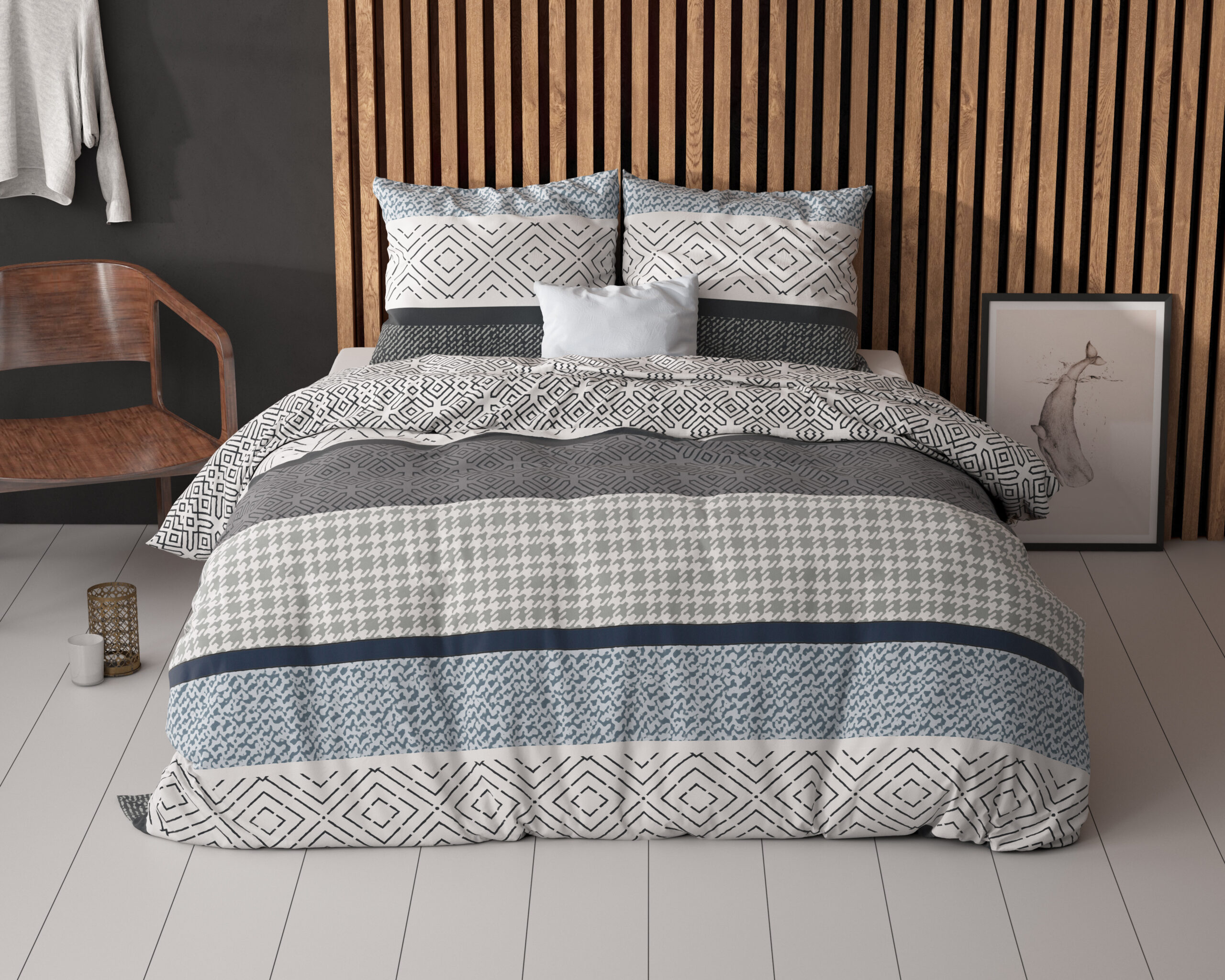 DH Flanel Dante Antraciet 140 x 220