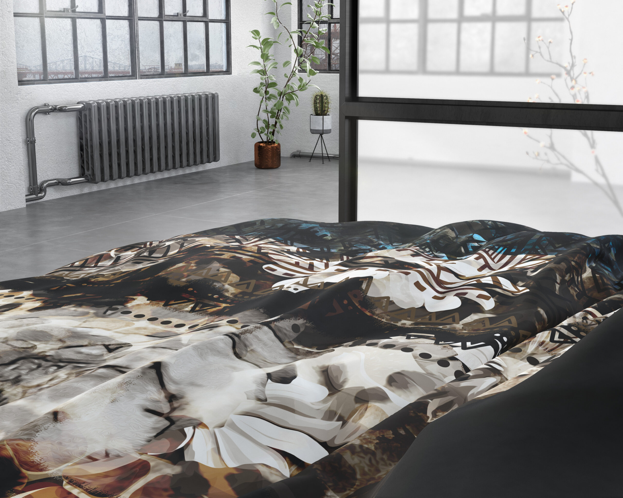 DH Flanel Gradient Knits Antraciet 240 x 220