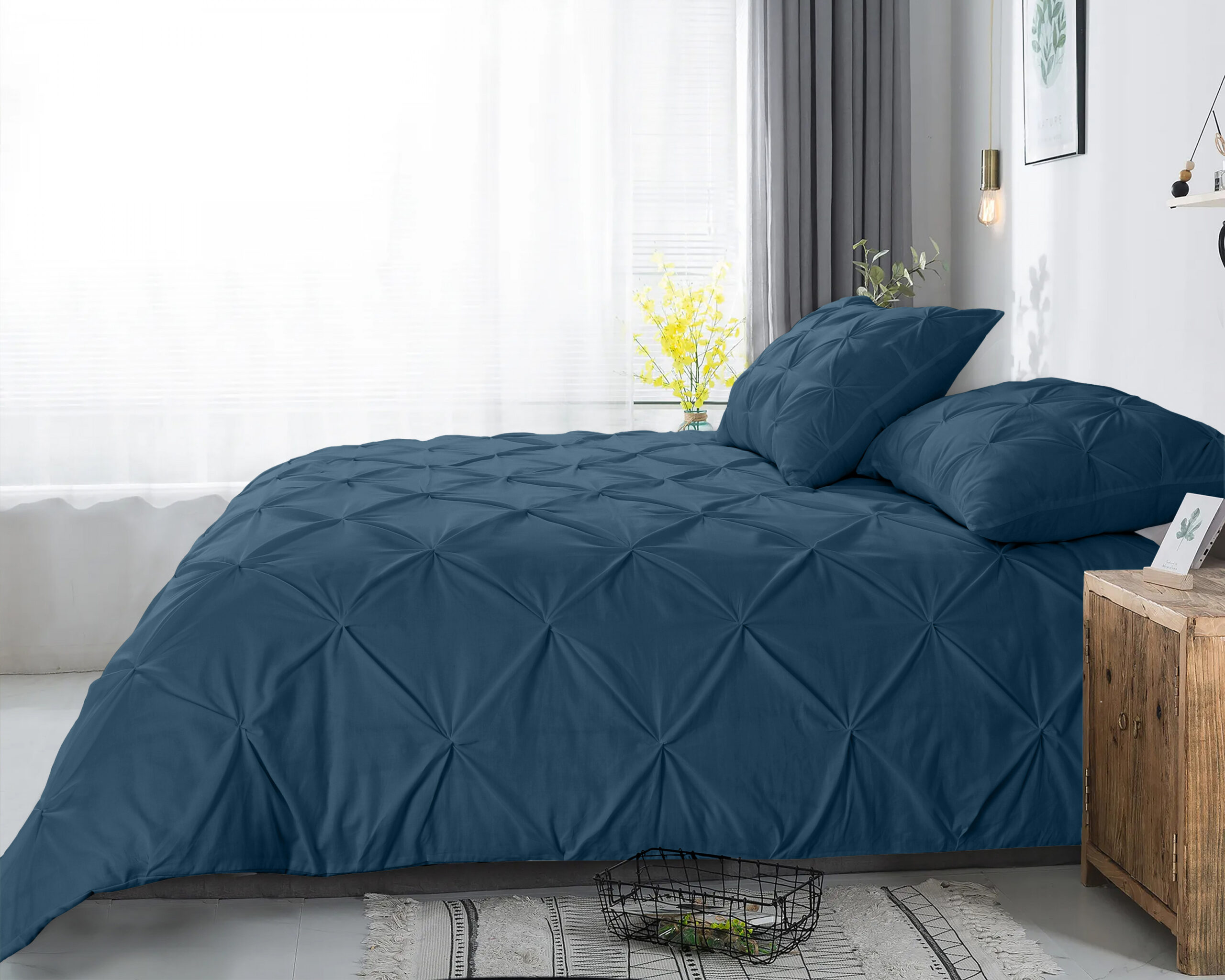 Dark Flower Zwart 140 x 220