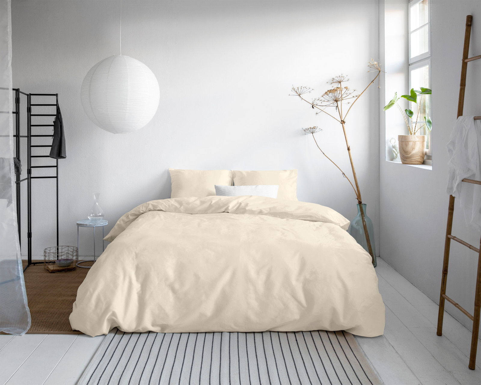 Egyptisch Katoen Uni Dekbedovertrek Bruin 135 x 200