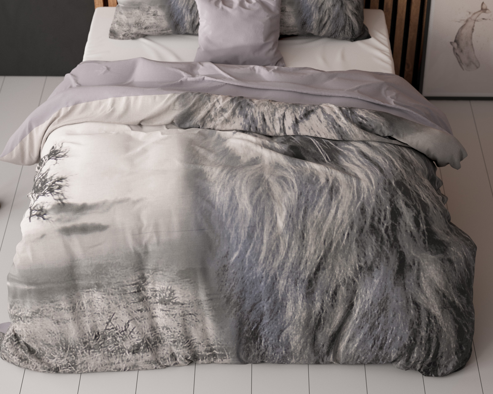 Egyptisch Katoen Uni Dekbedovertrek Bruin 200 x 200/260