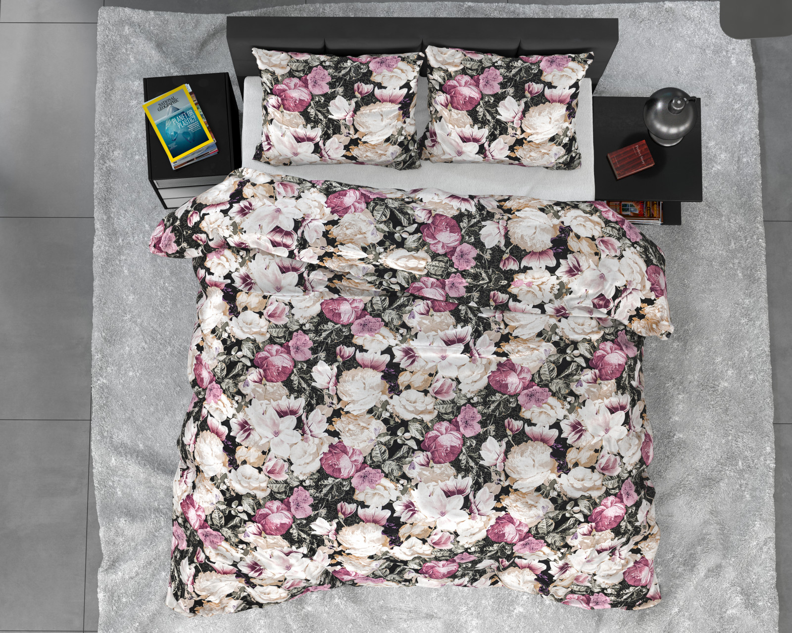 Egyptisch Katoen Uni Dekbedovertrek Roze 200 x 200/260