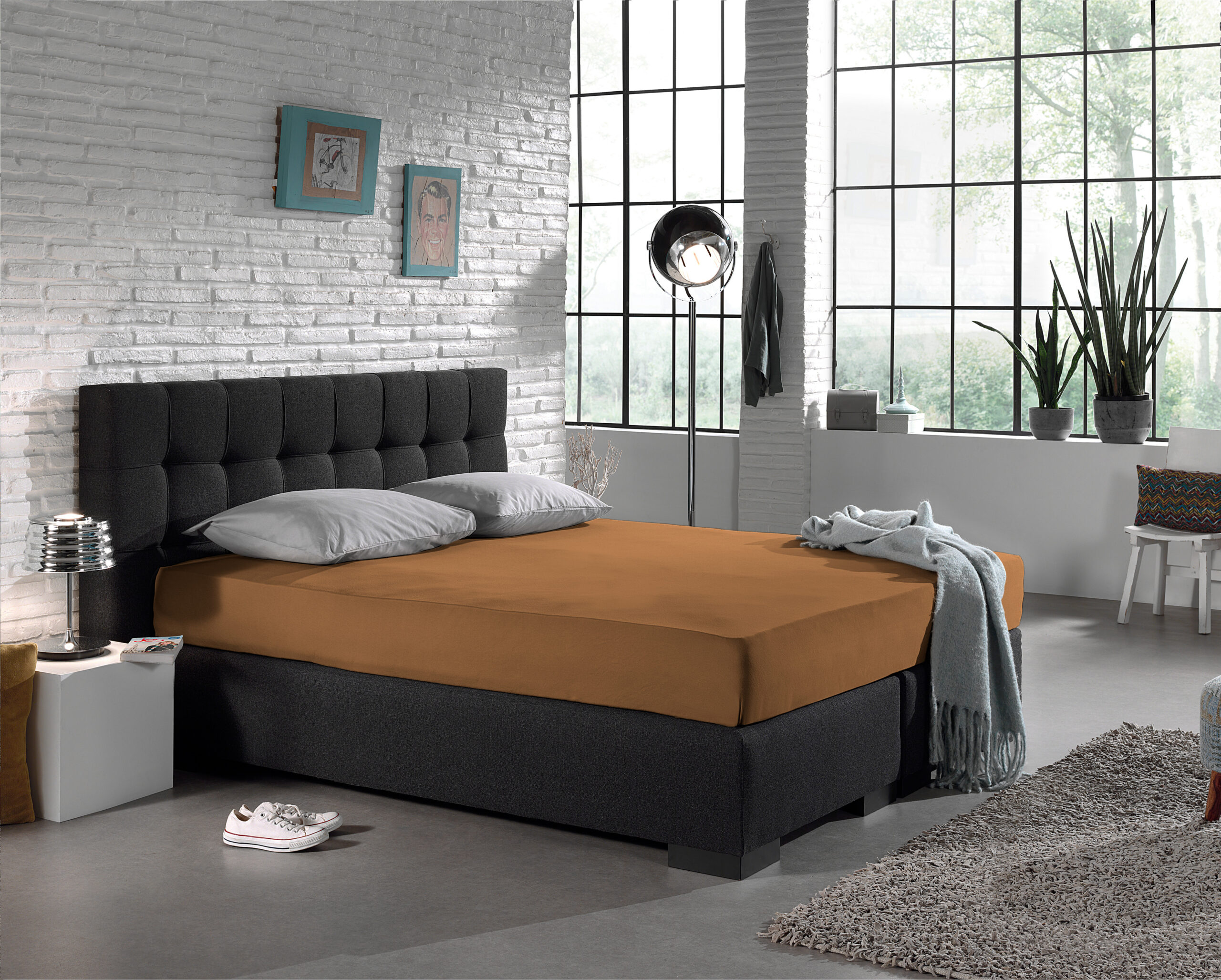 Enkel Jersey 135 gr. Hoeslaken Wit 190/200 x 200/220