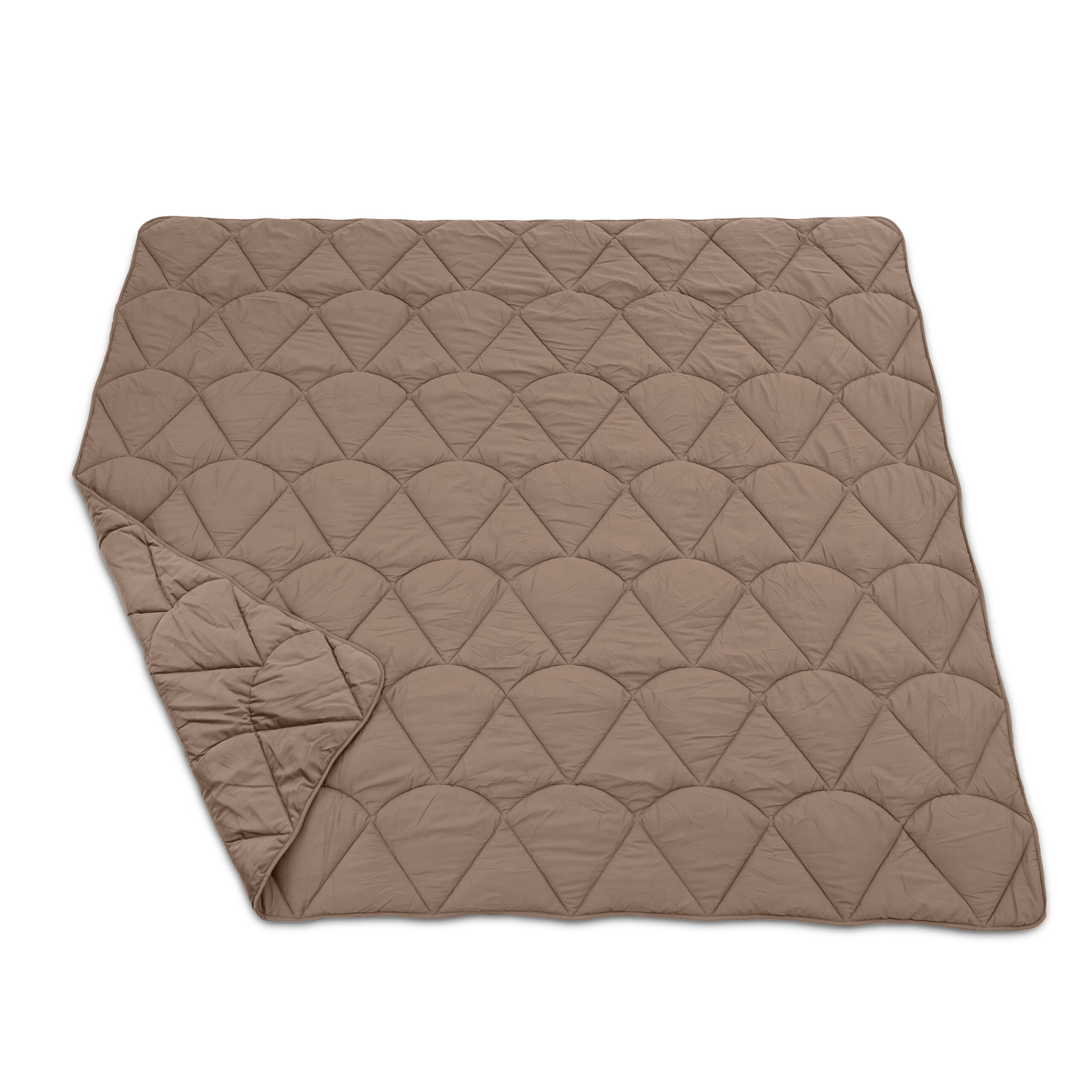 Faux Fur Check Beige 200x200/220
