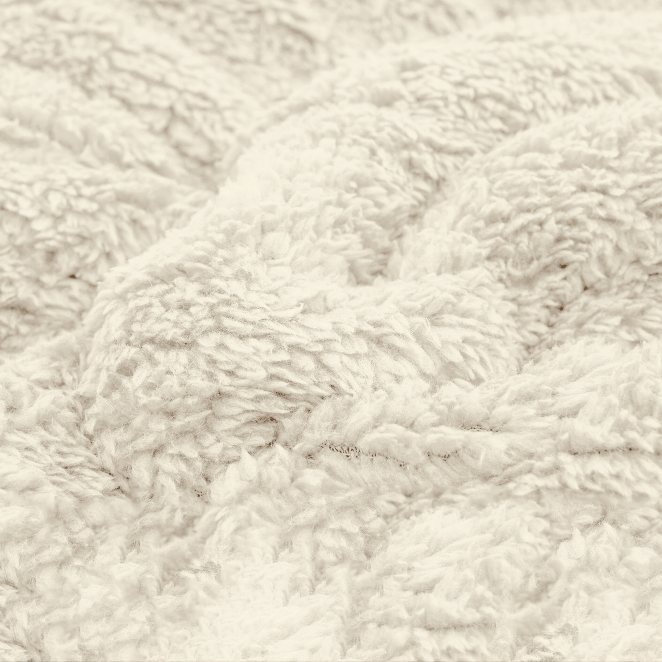 Faux Fur Check Taupe 140x200/220