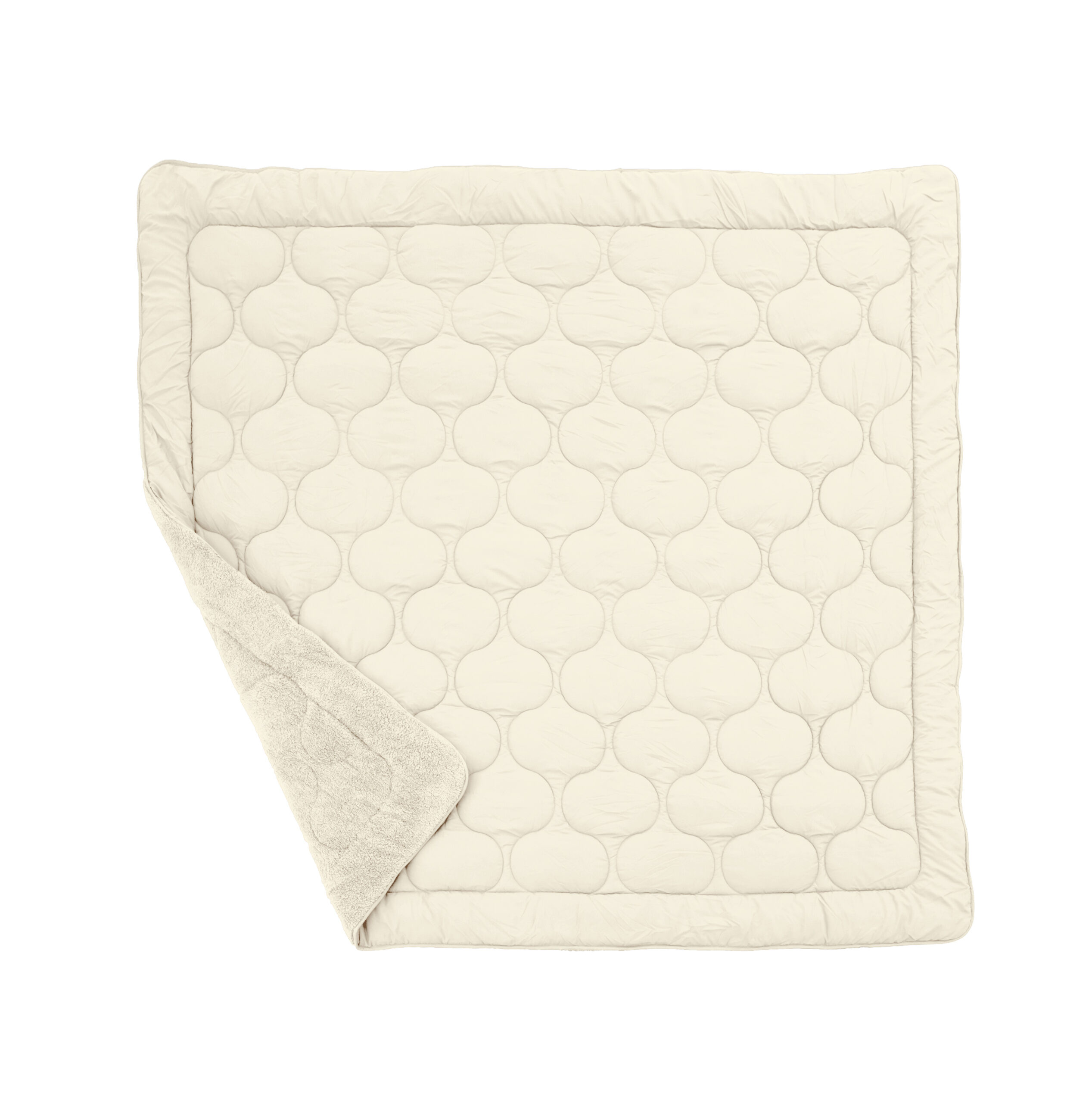 Faux Fur Check Taupe 200x200/220